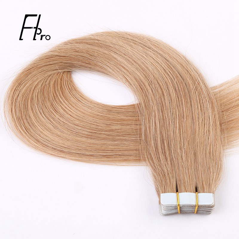 Premium Virgin Hair 27# Tape Hair Extensions Straight 18 inches